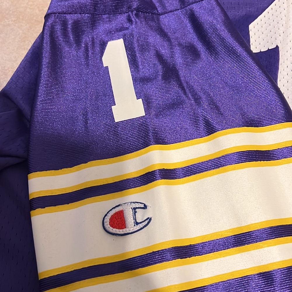 Champion Warren Moon Minnesota Vikings Jersey size 48 Color Purple - Picture 4 of 6
